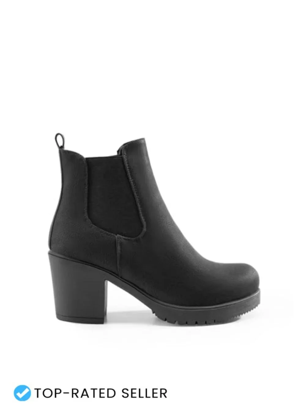 Women's Chelsea Ankle Boots Block Heel Faux Suede Fall Booties Pull-On